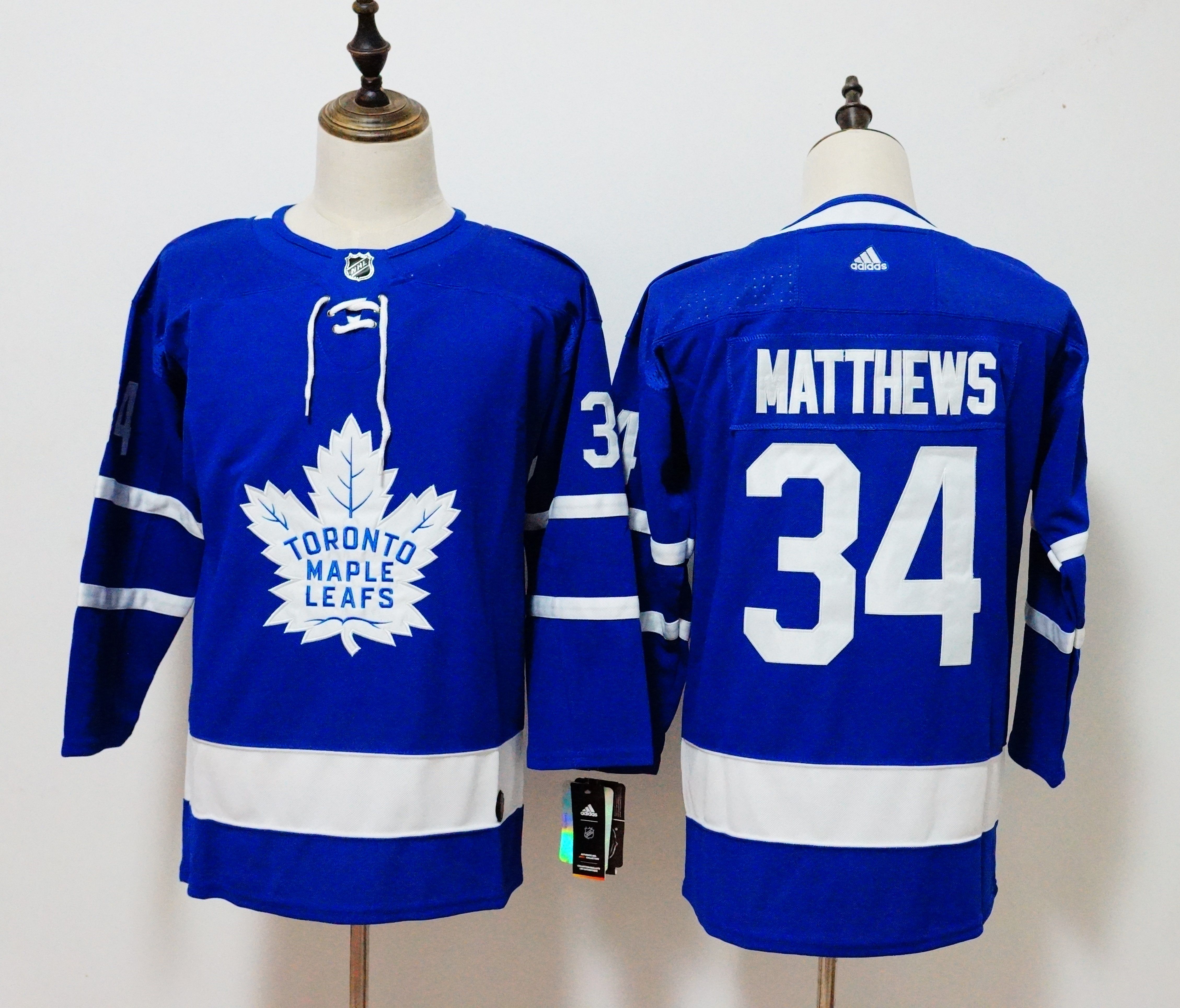 Women Toronto Maple Leafs 34 Matthews Blue Hockey Stitched Adidas NHL Jerseys